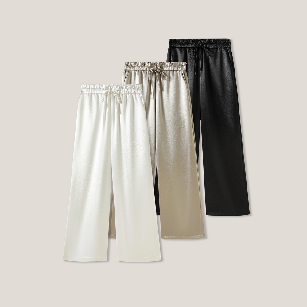 ”鎏光盛夏“时尚气质休闲百搭抽绳显瘦轻奢简约休闲裤ss26237