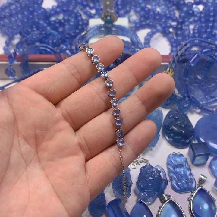 海蓝宝石颈饰未镶嵌7**W