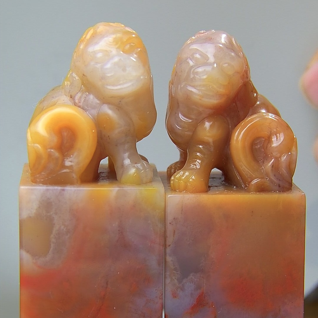 寿山石，果冻体对章