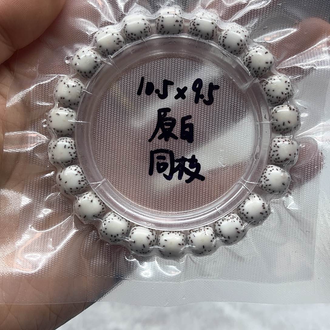 星月菩提手串10.5*9.5双留白无烟花针尖星