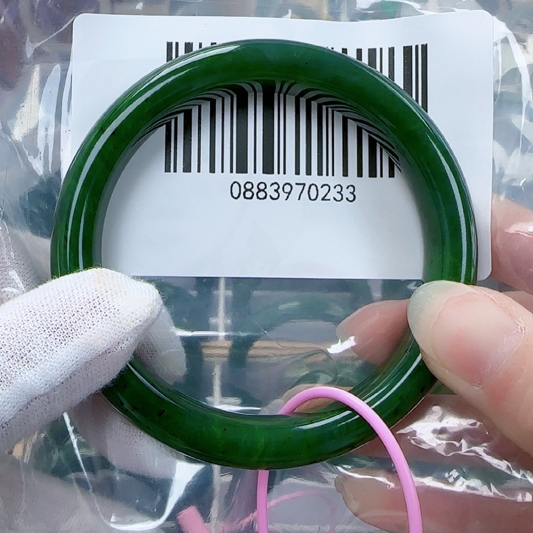 和田玉（碧玉）手镯未镶嵌58