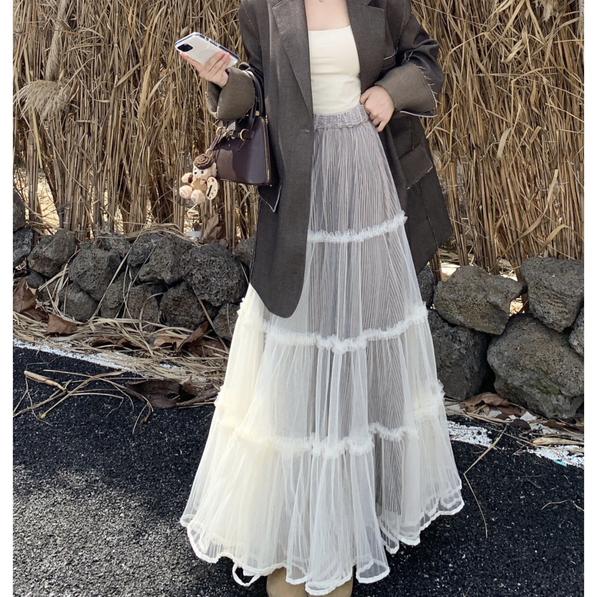 【琥珀流光】法式A字摆大码半身裙 胖mm200斤可穿XT6699-2