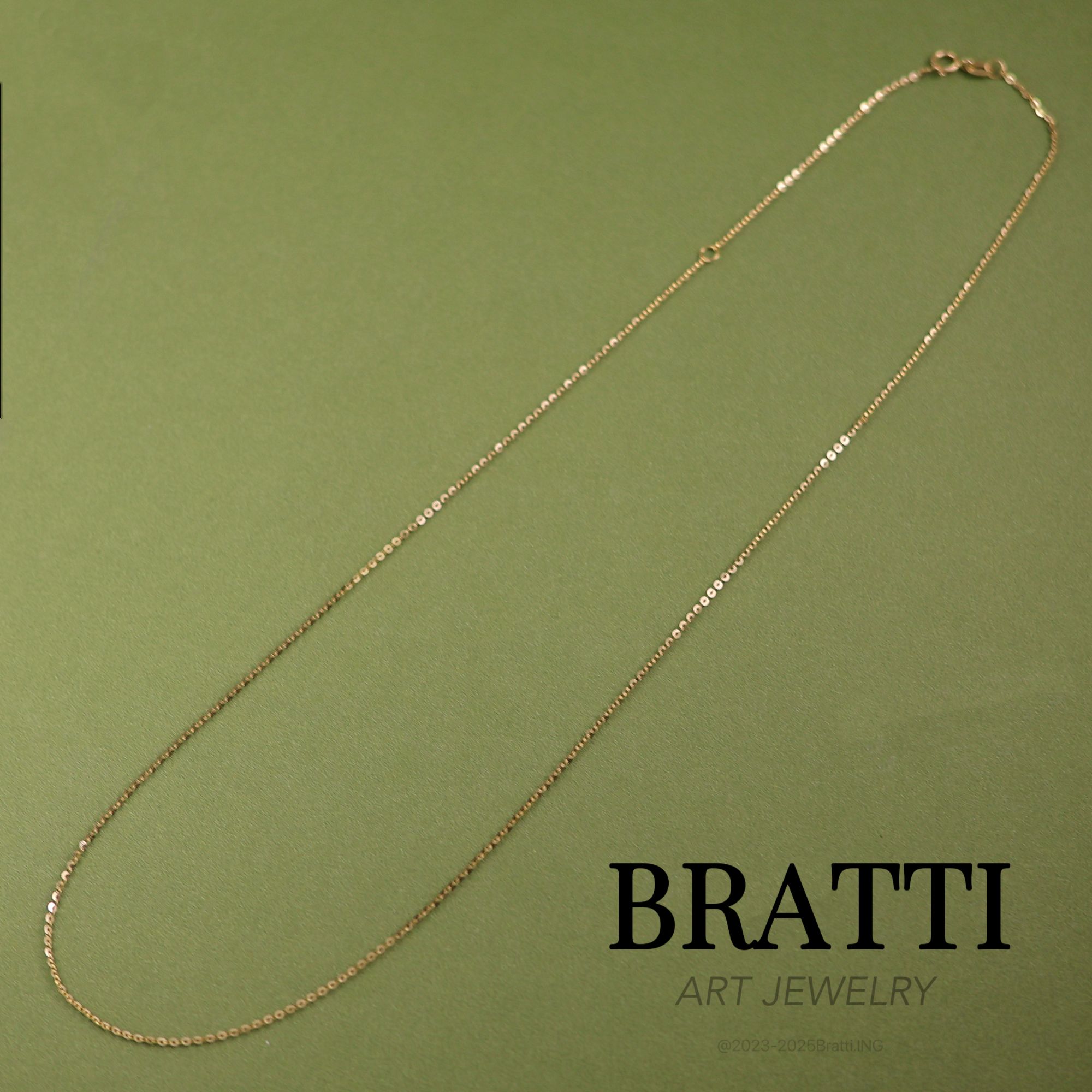 Bratti珠宝18K金国产爆闪O字链（40-45cm）-