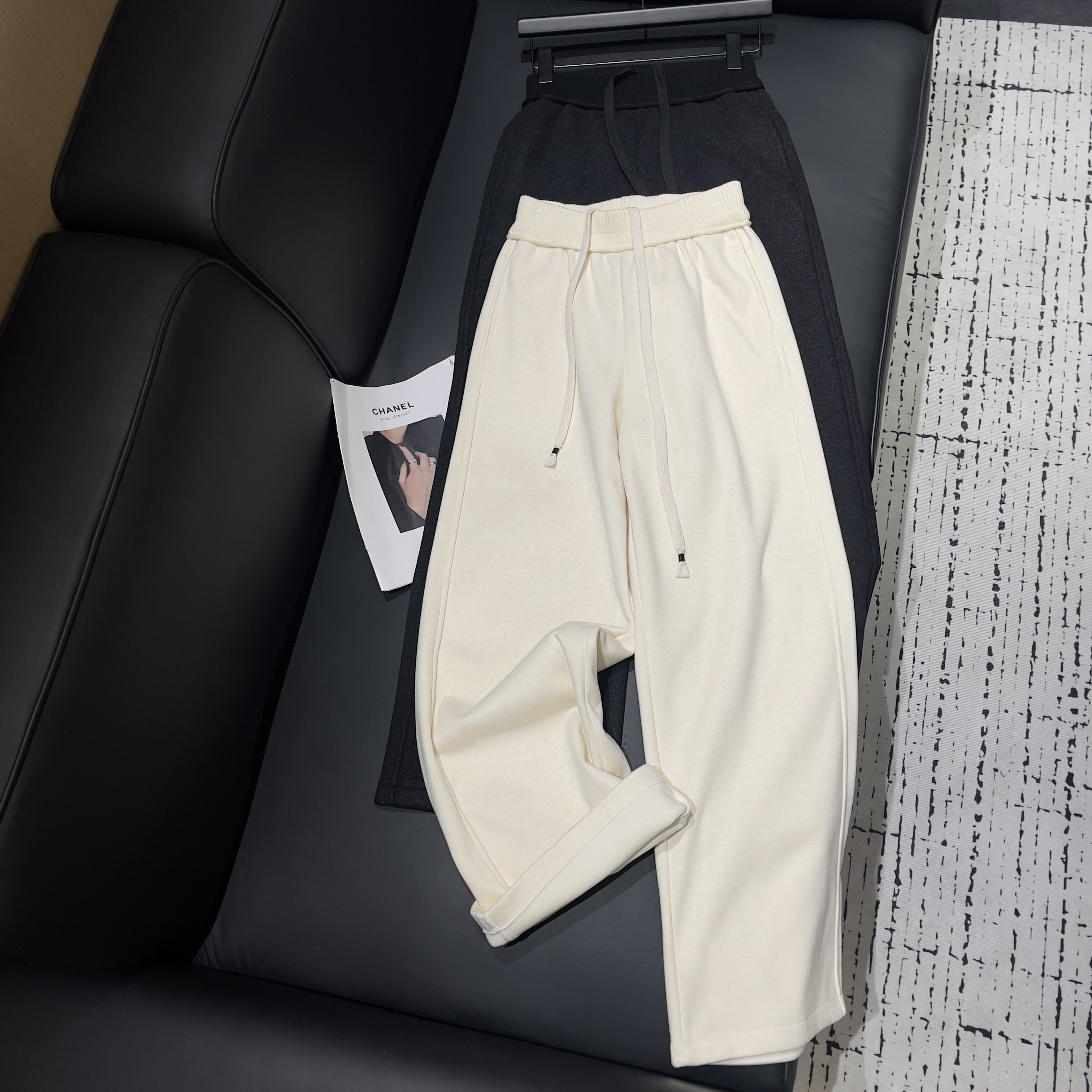 KW【糯米神裤】南油新款加绒加厚保暖显瘦直筒裤阔腿裤