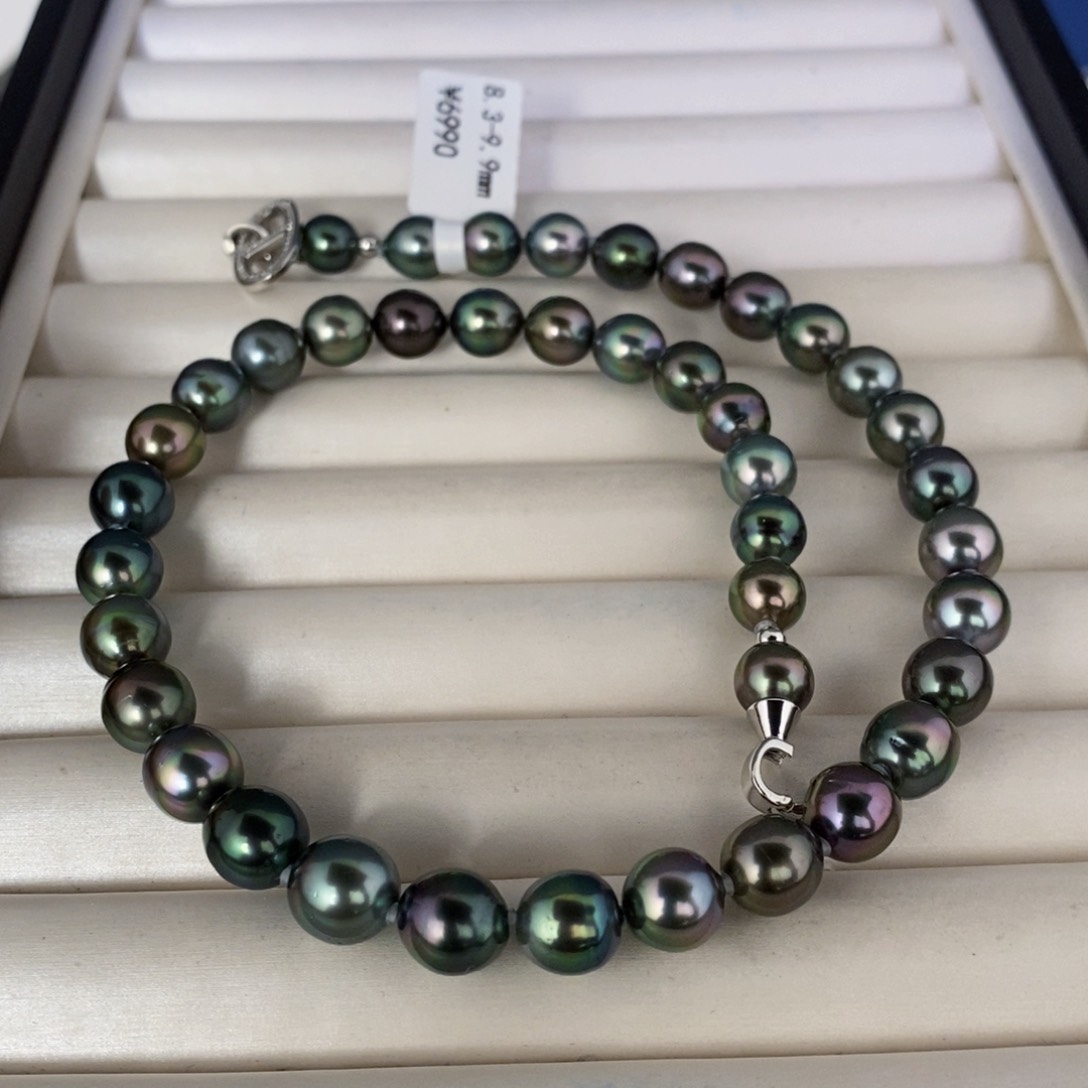 海水珍珠项链未镶嵌果*！大溪地项链8.3-9.9范