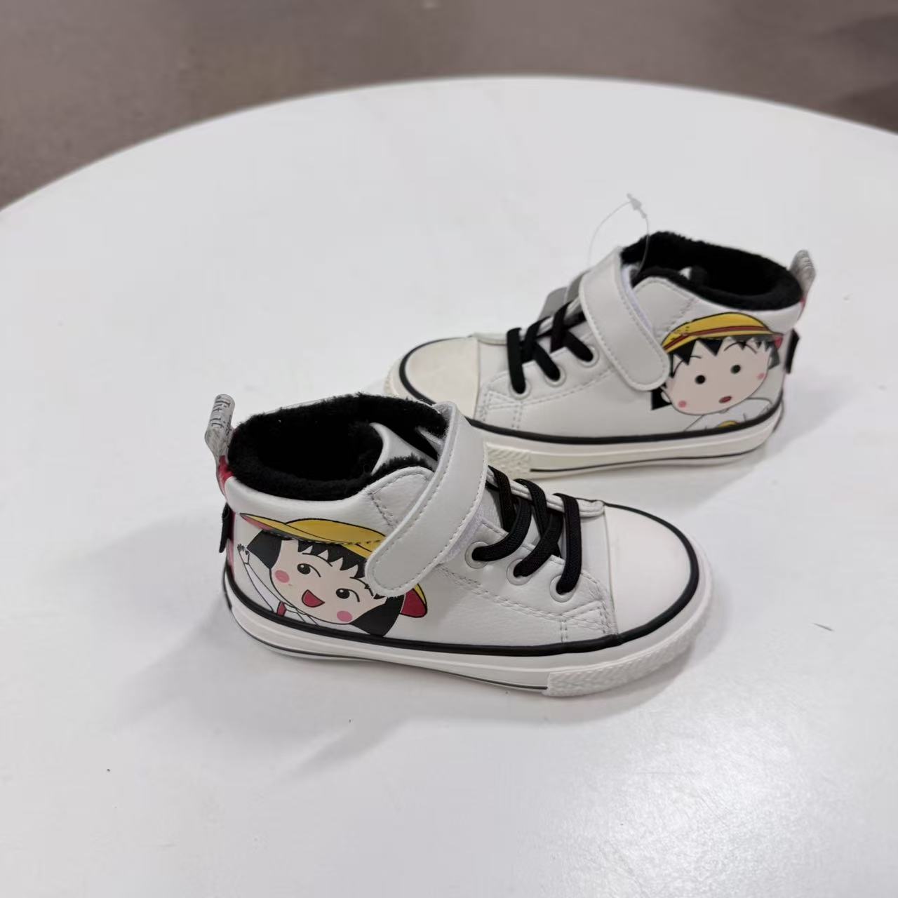 1312休闲风男童浅口高帮女童春秋女童时尚软底板鞋