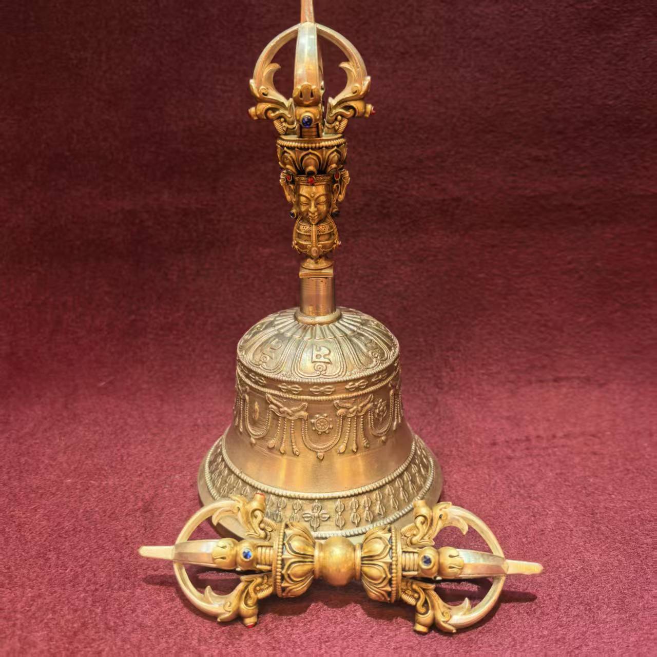 玺藏馆 尼伯尔纯手工五股铃杵 密宗金钢法器 声音清脆悦耳