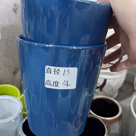 多肉绿植陶瓷花盆9.9包邮，有孔