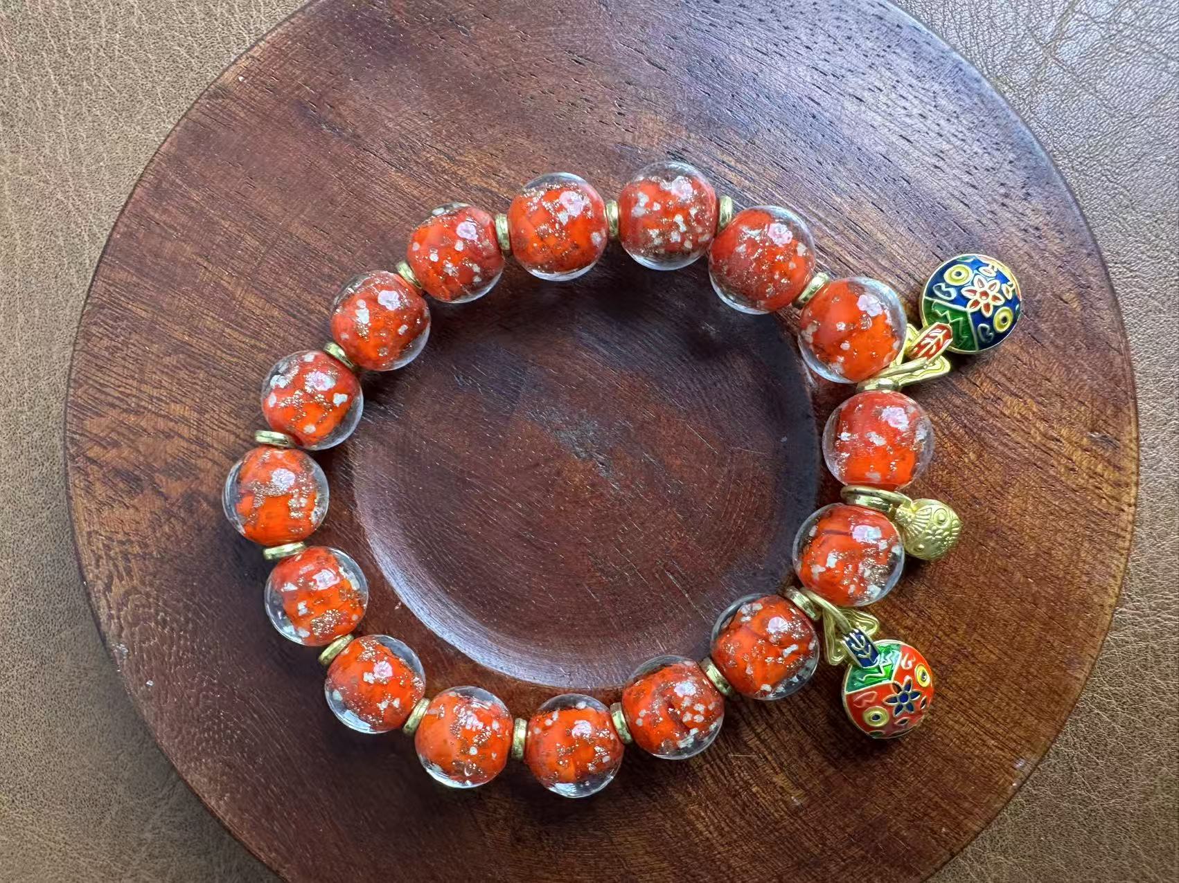 MTYC 100 香灰琉璃单圈手串（无礼盒）