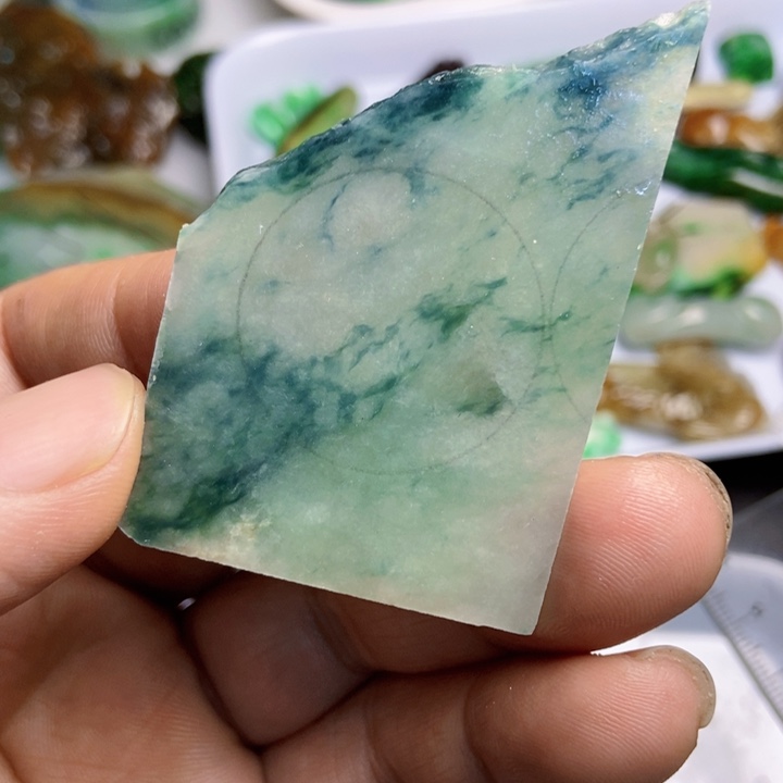 翡翠散珠天然翡翠A货挂件