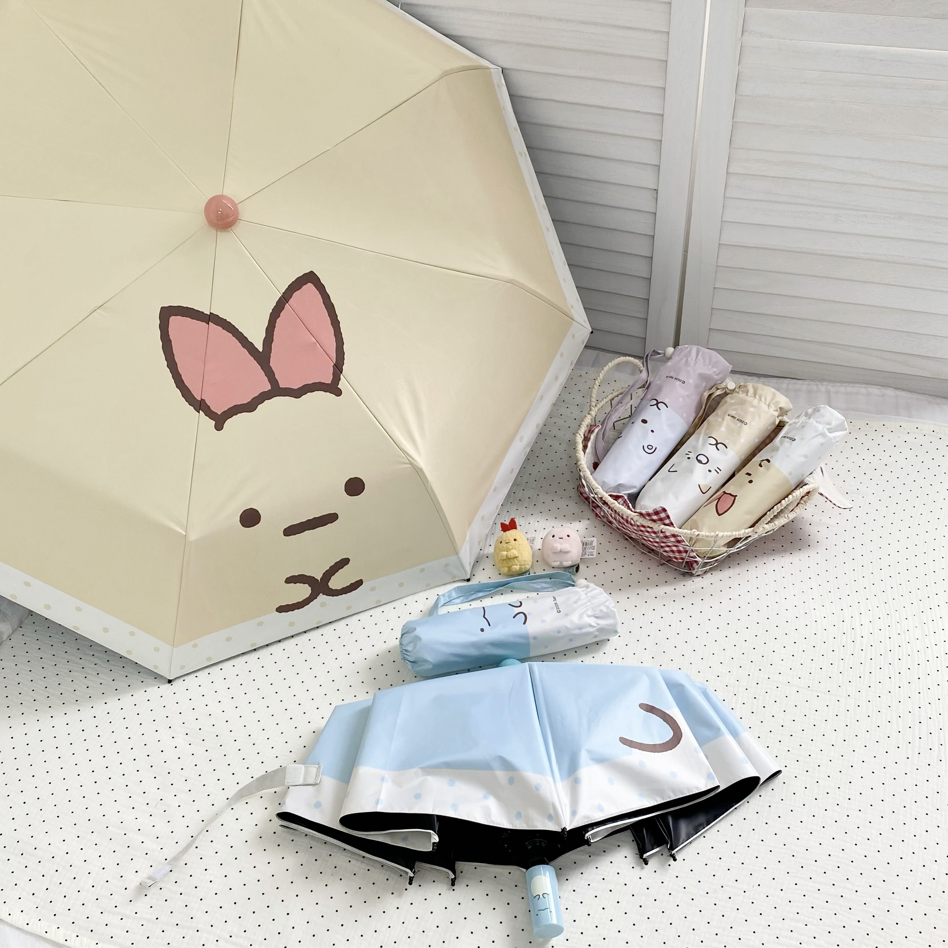 SAN-X×角落生物正版晴雨两用伞三折便携可爱加固抗风防晒遮阳雨伞