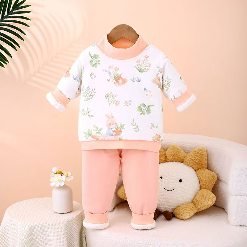 婴儿手工棉花衣套装儿童中厚保暖校服神器宝宝内穿棉服秋冬款内胆