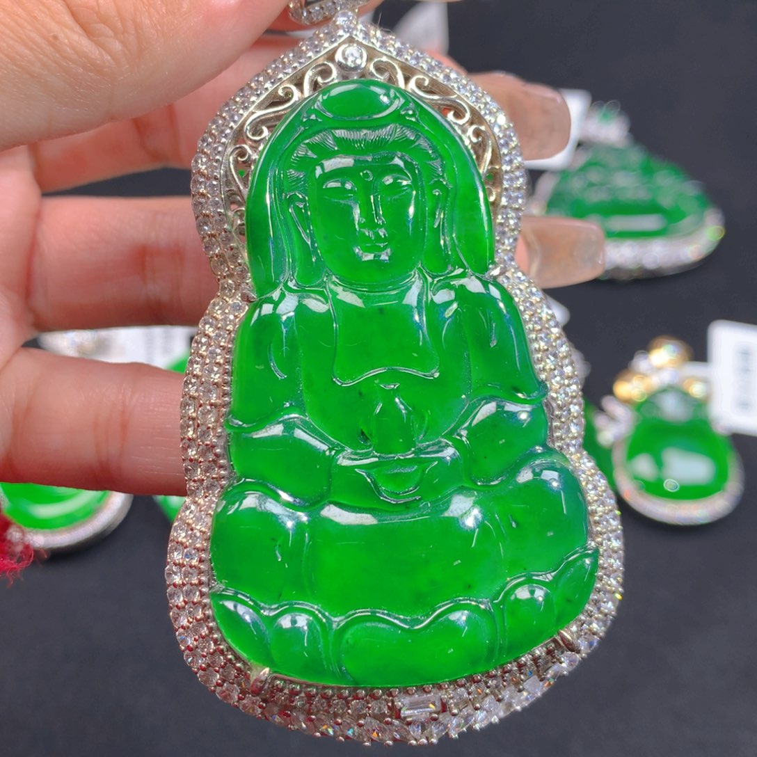 翡翠颈饰银S925镶嵌11111111111