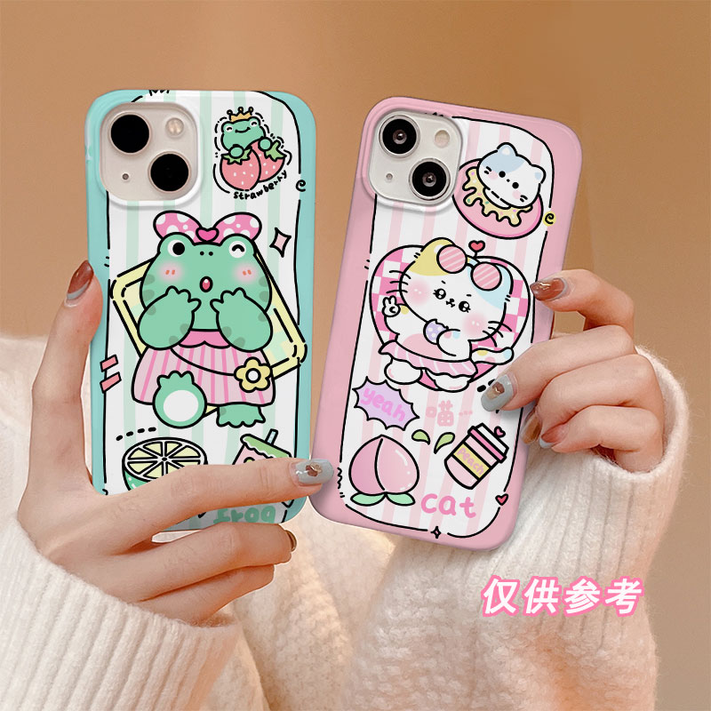 c菲林硬壳可爱少女卡通图案适用16pro/15pro手机壳