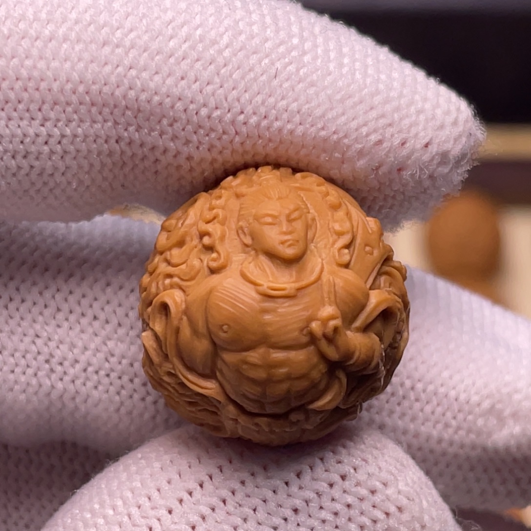 猴头核桃吊坠顶工杨戬大战哪吒18.5