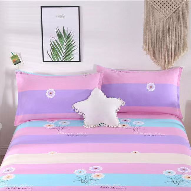 山东正宗印花四季布床单加厚加密款— — —丁香花开