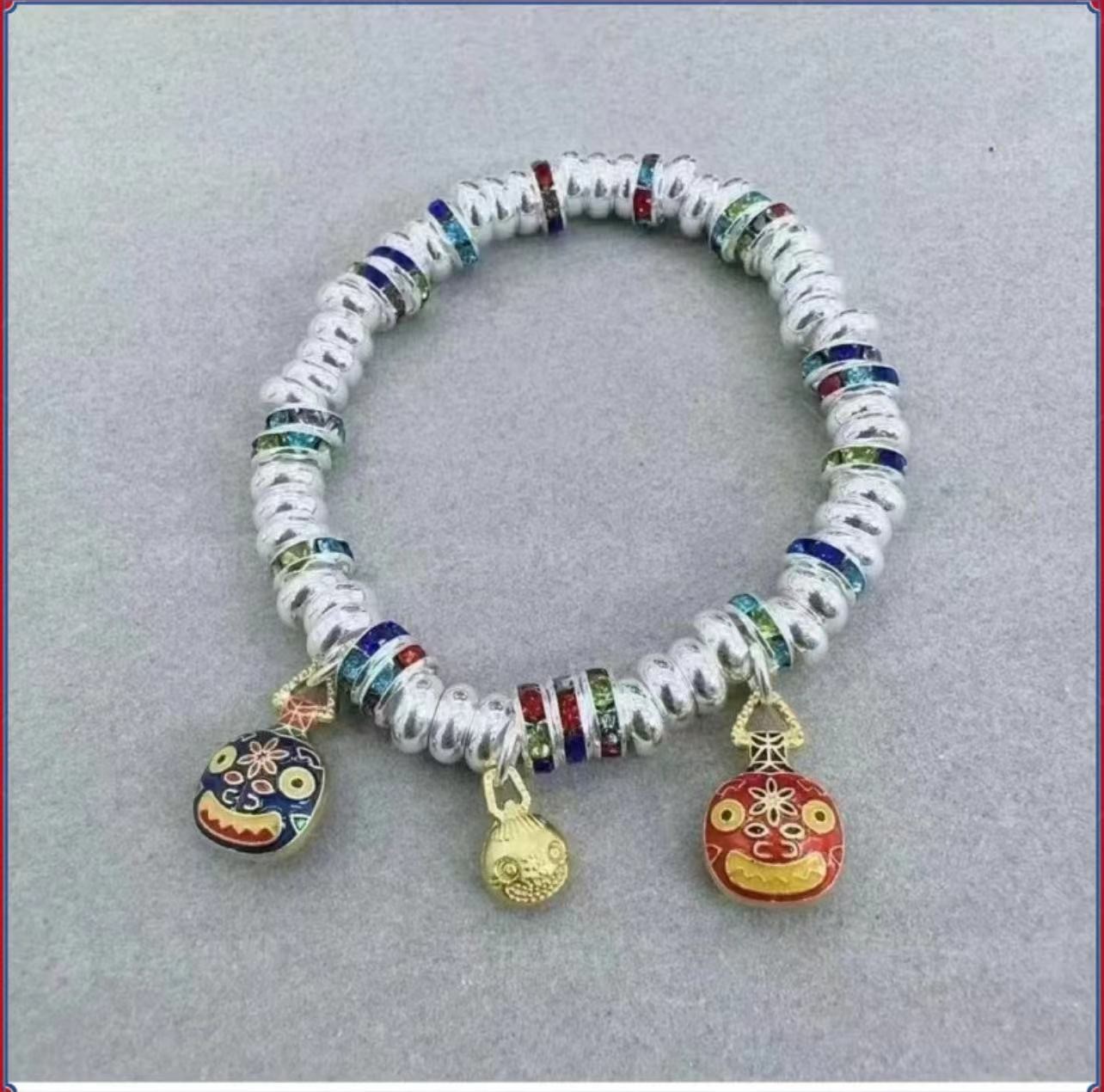 足银银制品 银制品 39号 吞金兽手链