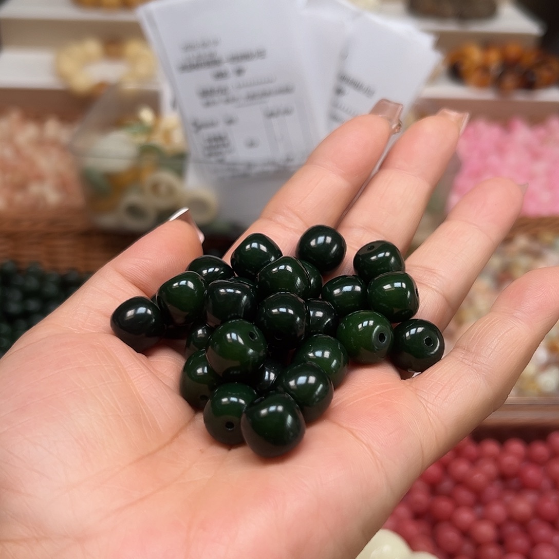 手串菩提根/象牙果卡12主母绿桶60颗