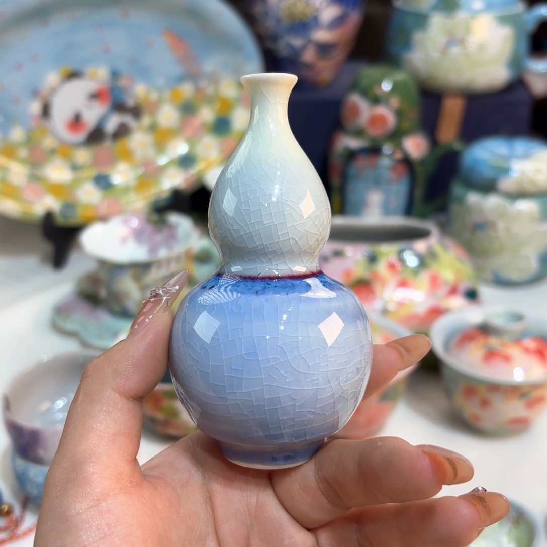 景德镇手绘高温釉下彩陶瓷茶具
