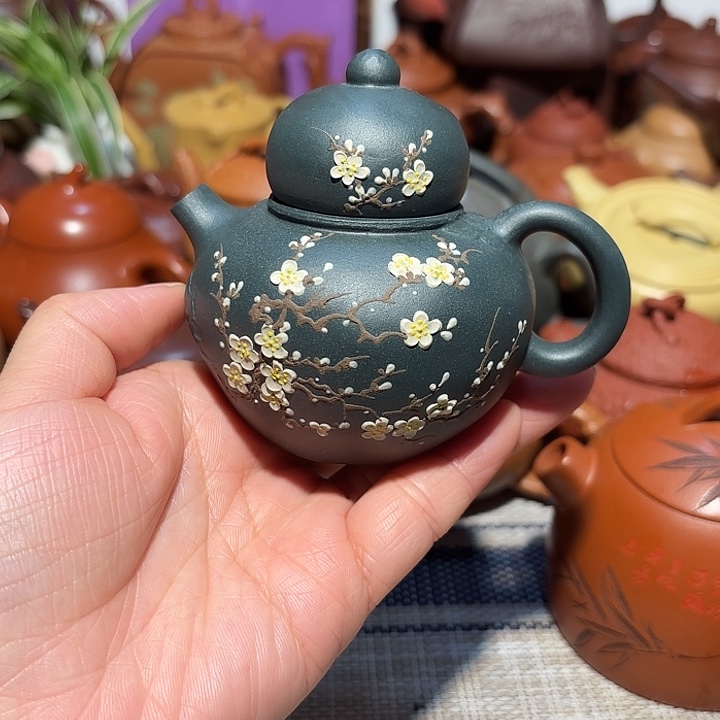 茶壶紫砂原矿宜兴紫砂有手工痕迹