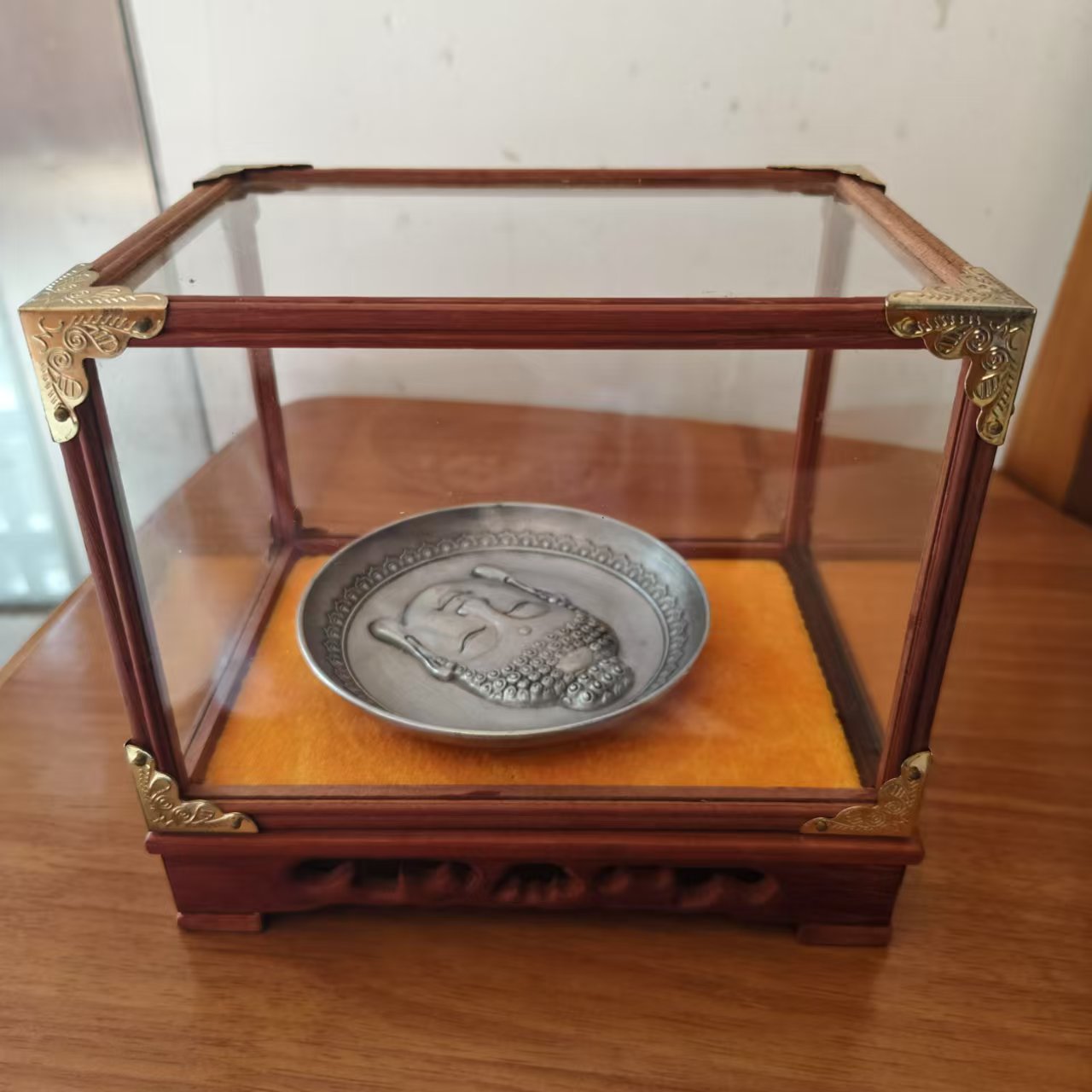 YP 室内摆件把玩件展柜装饰品展示盒仿古工艺品盒子