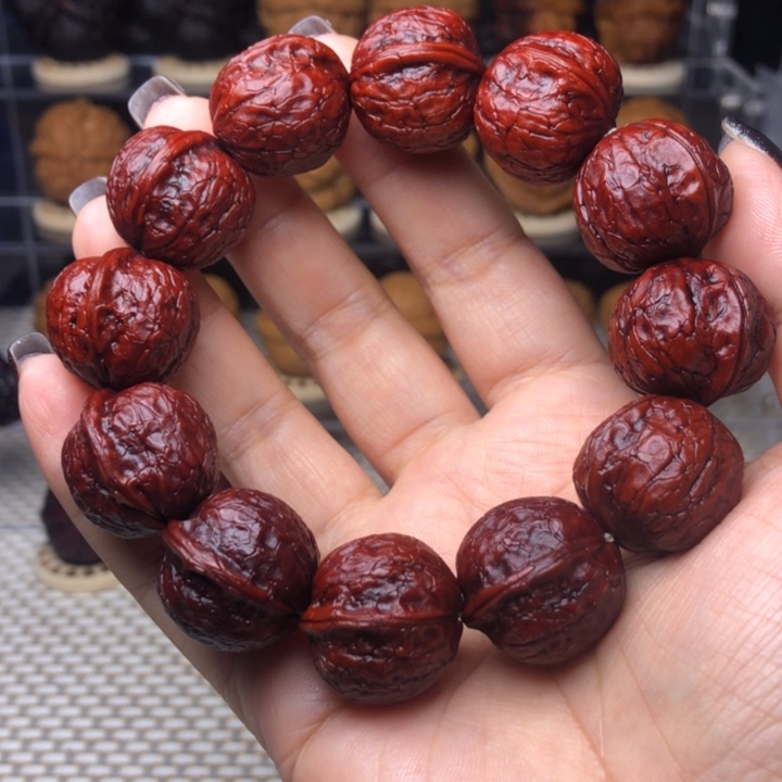H***哥文玩核桃把件11号黄金豆手串