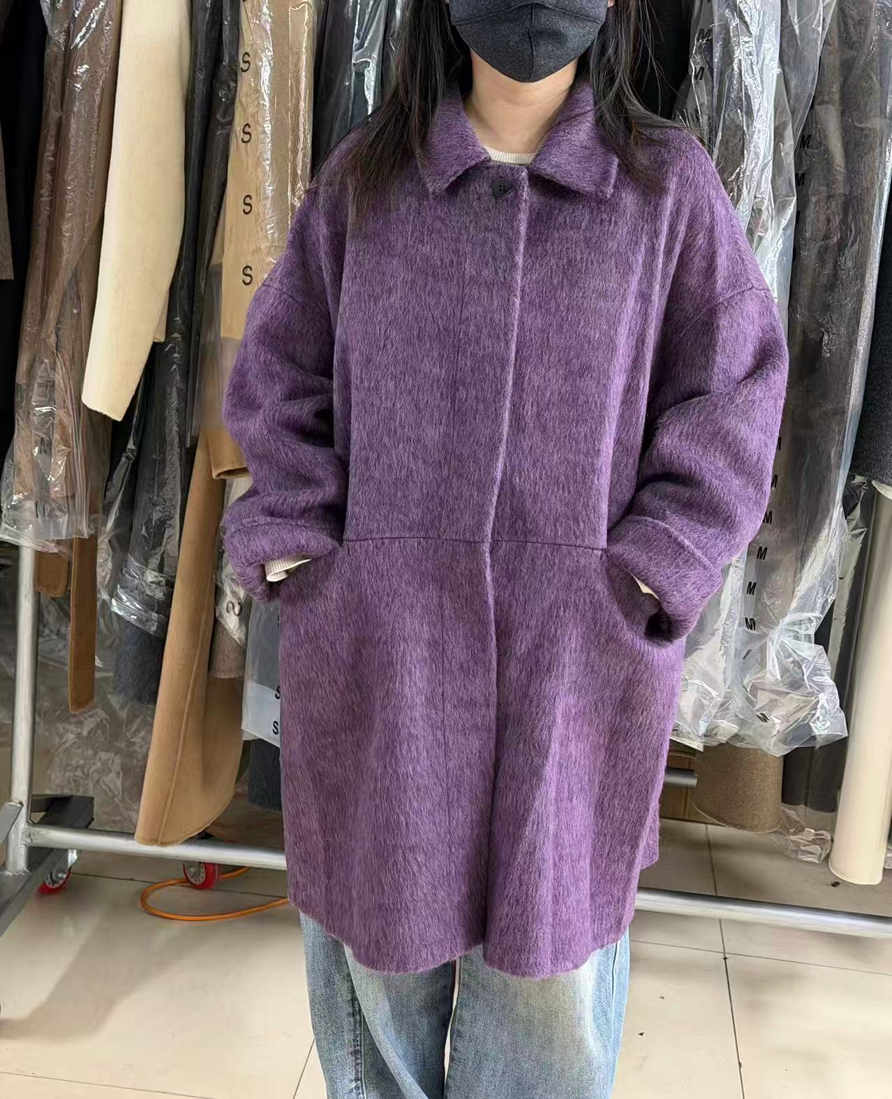 客毁单太超值 牛牛中长款翻领双面呢外套大衣