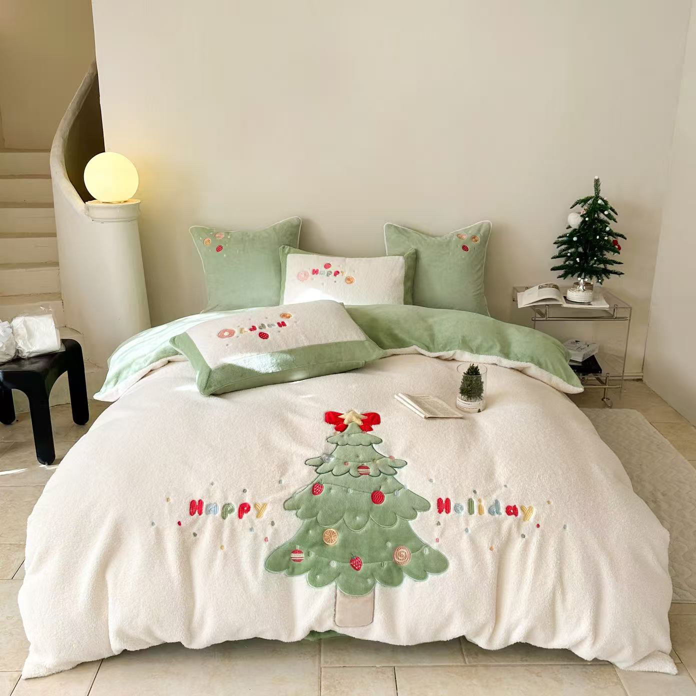 【宿舍尺寸三件套看这里】宝宝卡通套装加绒保暖贴布绣可爱