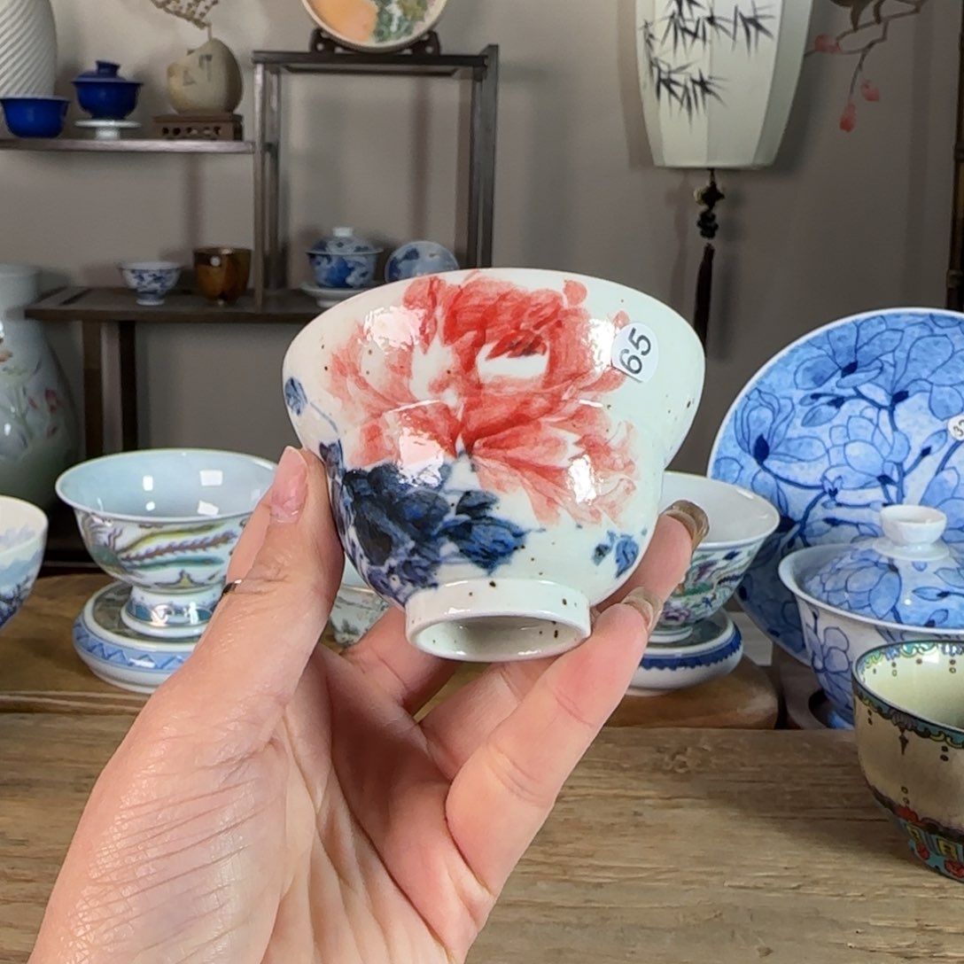 杯景德镇陶瓷柴烧多人