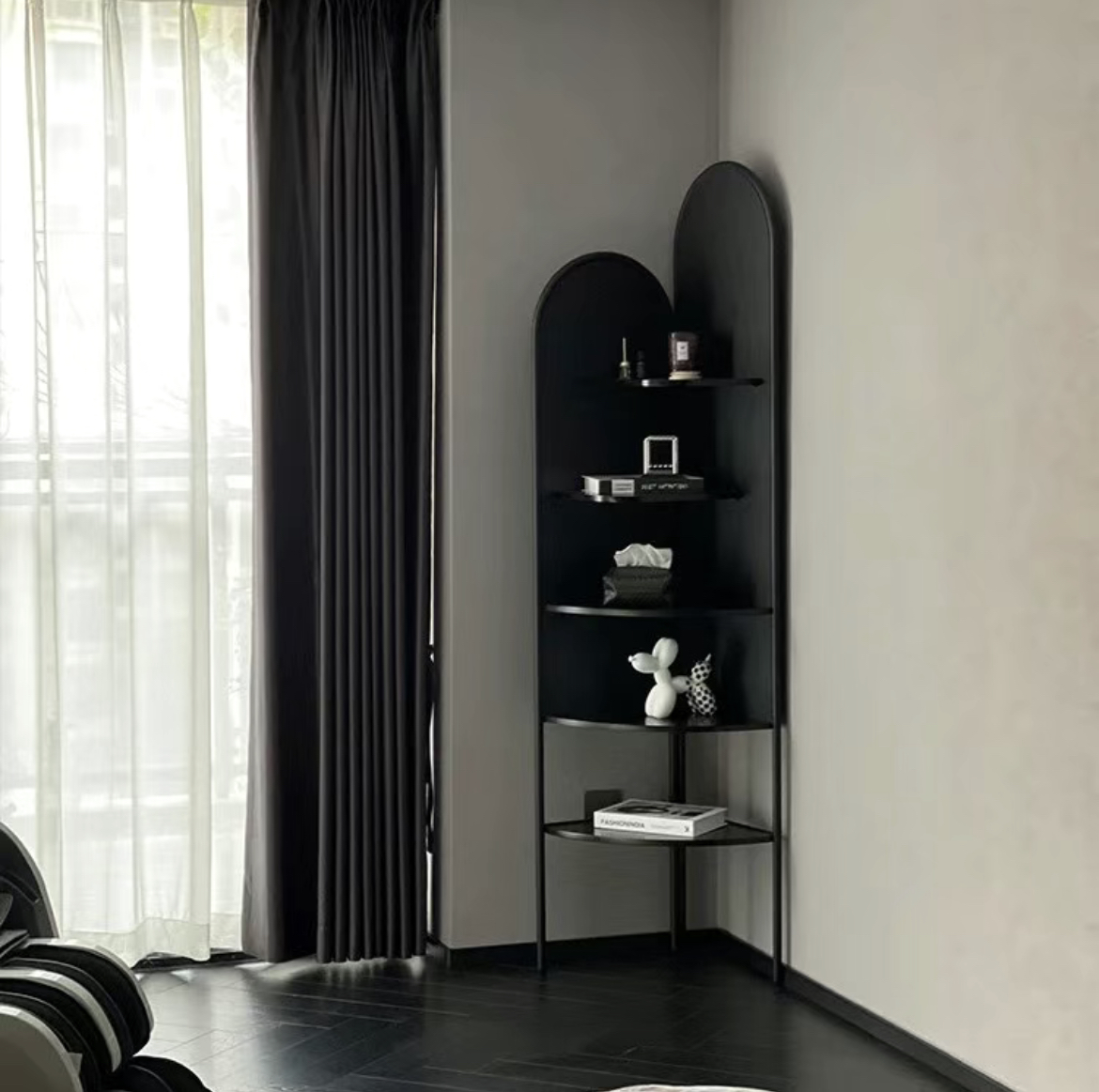 书架多功能无门轻奢北欧风角柜置物架极简书柜收纳架