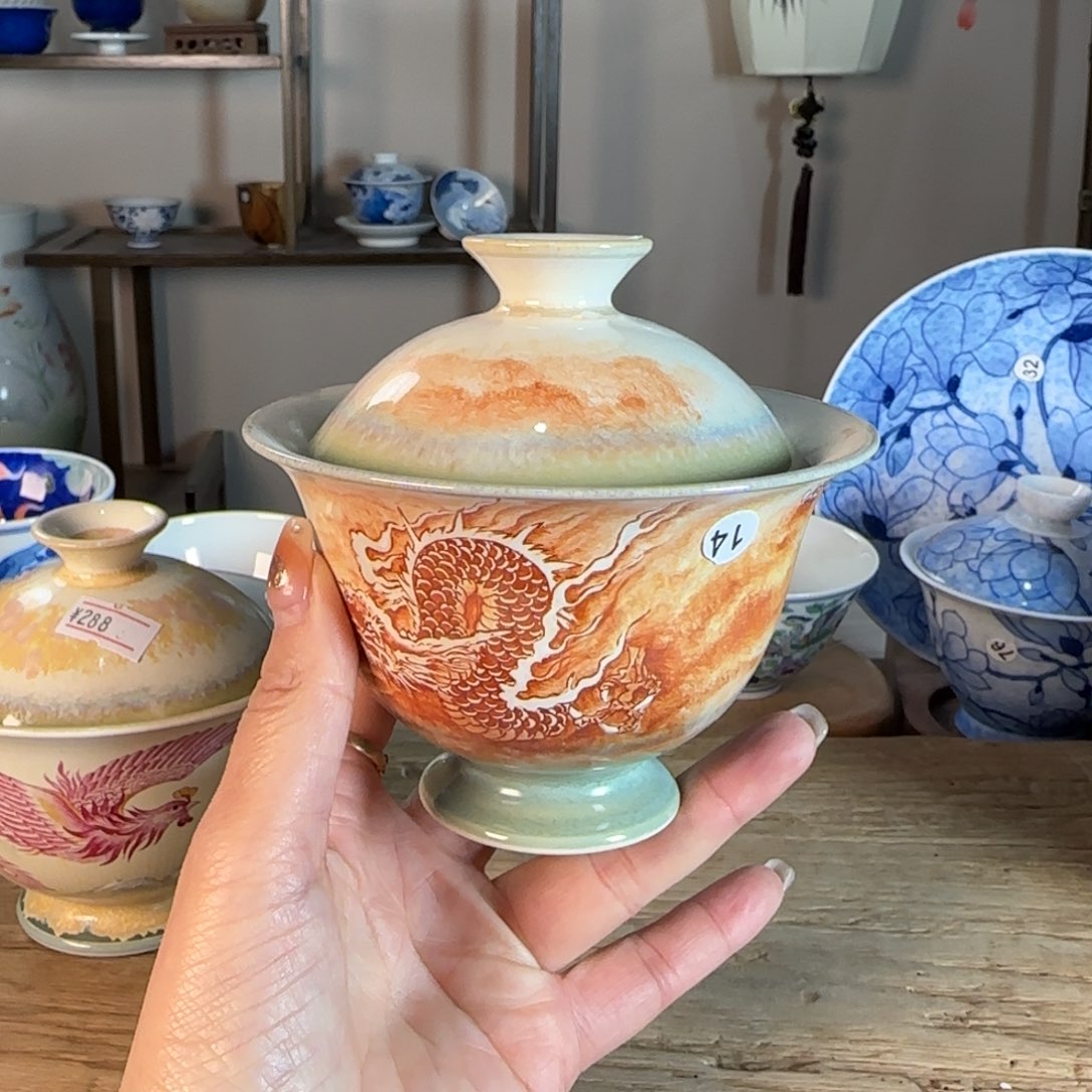 杯景德镇陶瓷柴烧多人