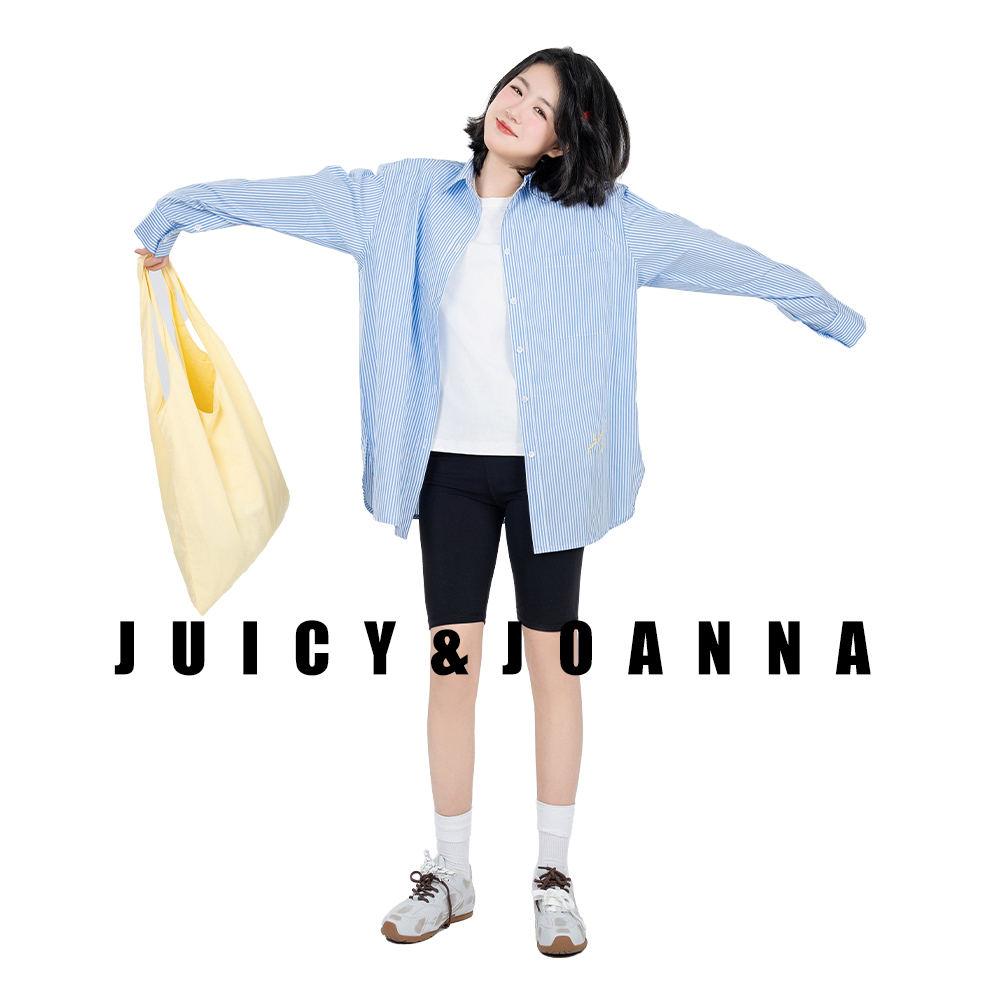 JUICY&JOANNA/橘子樱桃九宫格涂鸦条纹衬衫