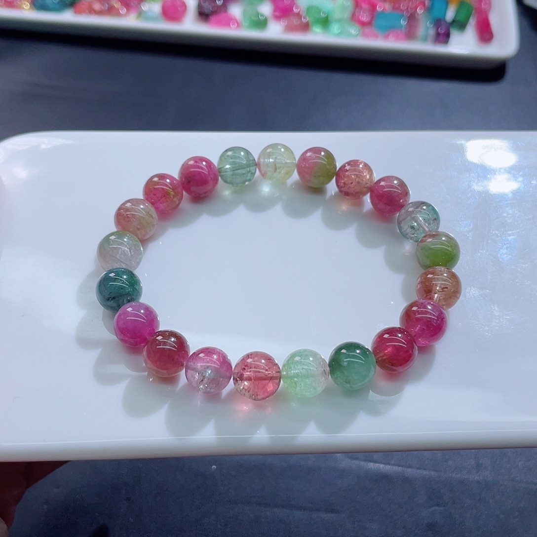 未镶嵌碧玺手链9.7mm左右