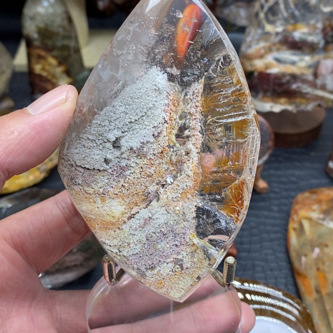 水晶原石摆件手把未镶嵌