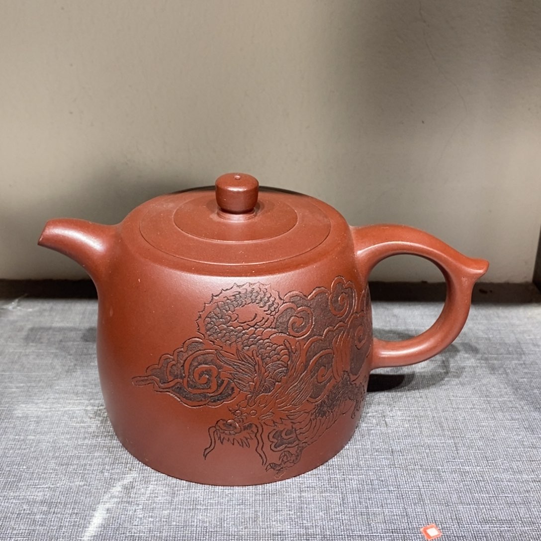 紫砂茶壶白12 井栏 紫泥