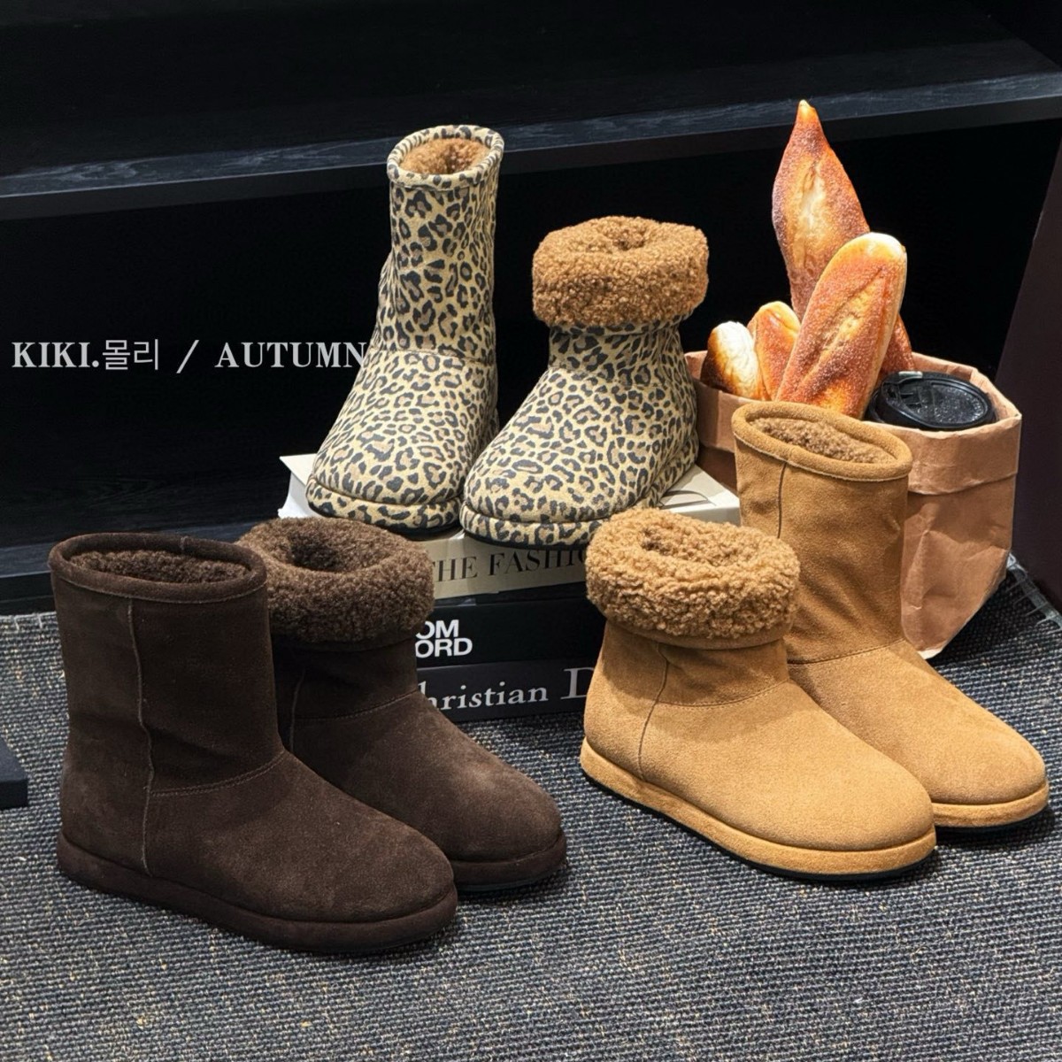 小芙蝶i复古防滑洋气时尚ins2025年冬款新款平底加绒休闲雪地靴