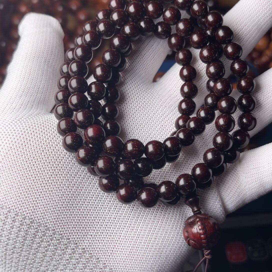 小叶紫檀手串/手链满星多圈