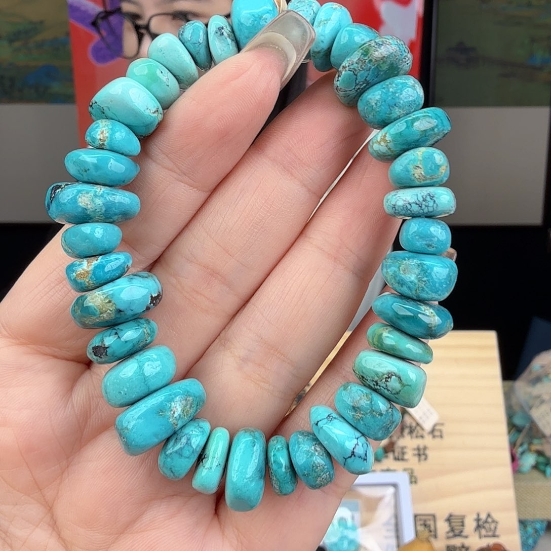 美***儿绿松石未镶嵌珠宝奇石