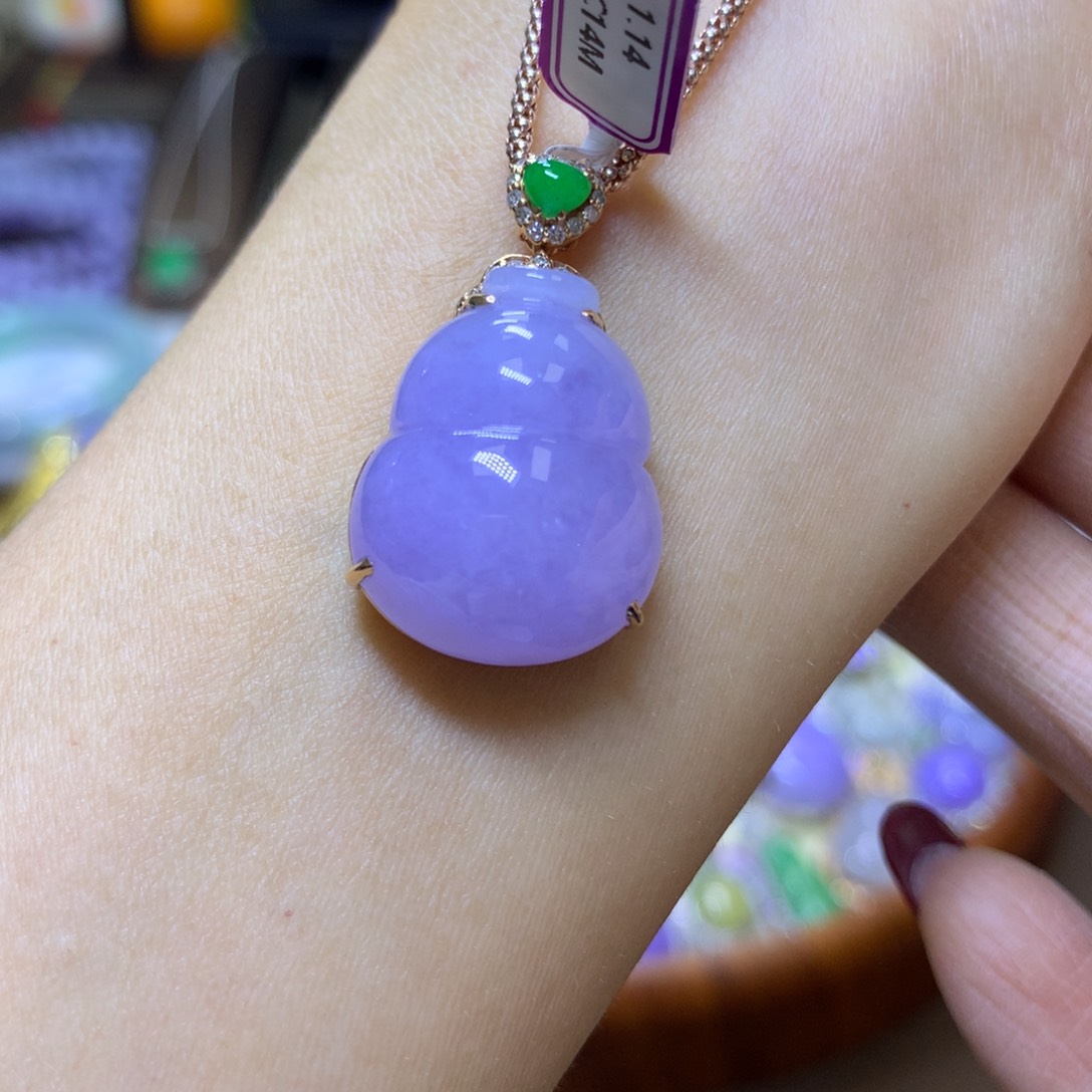 【闪购商品】翡翠颈饰18K金镶嵌铃****0翡翠