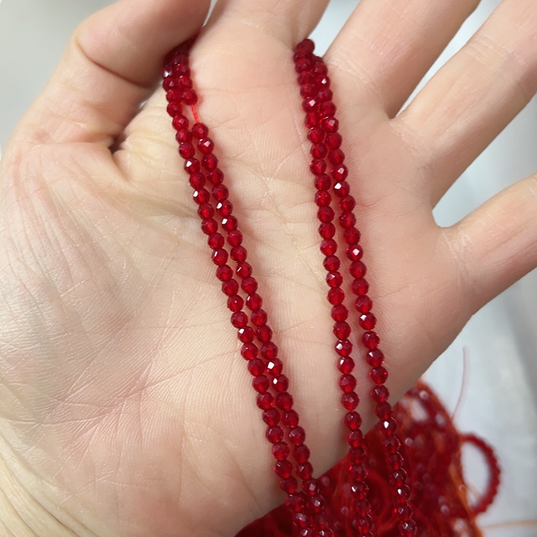 玛瑙/玉髓未镶嵌珠宝半成品，卡3红玛瑙2条