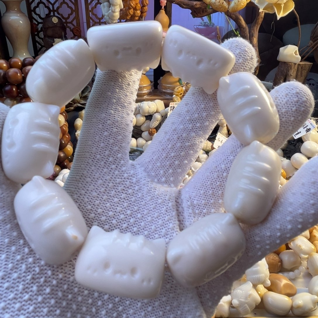 菩提根/象牙果手串-原色法棍猫