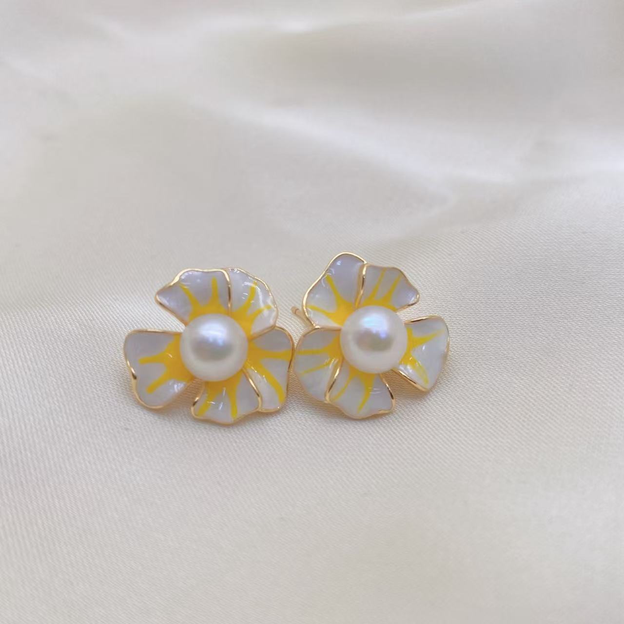  LH120【韩风气质珍珠耳钉】白色轻奢时尚百搭法式小众简约甜美