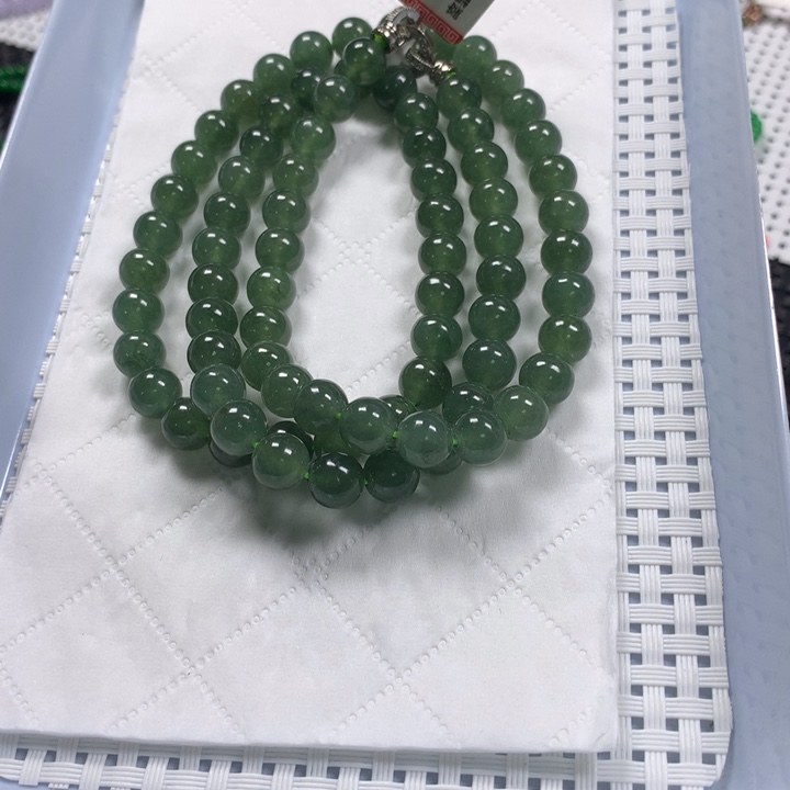 翡翠未镶嵌颈饰项链