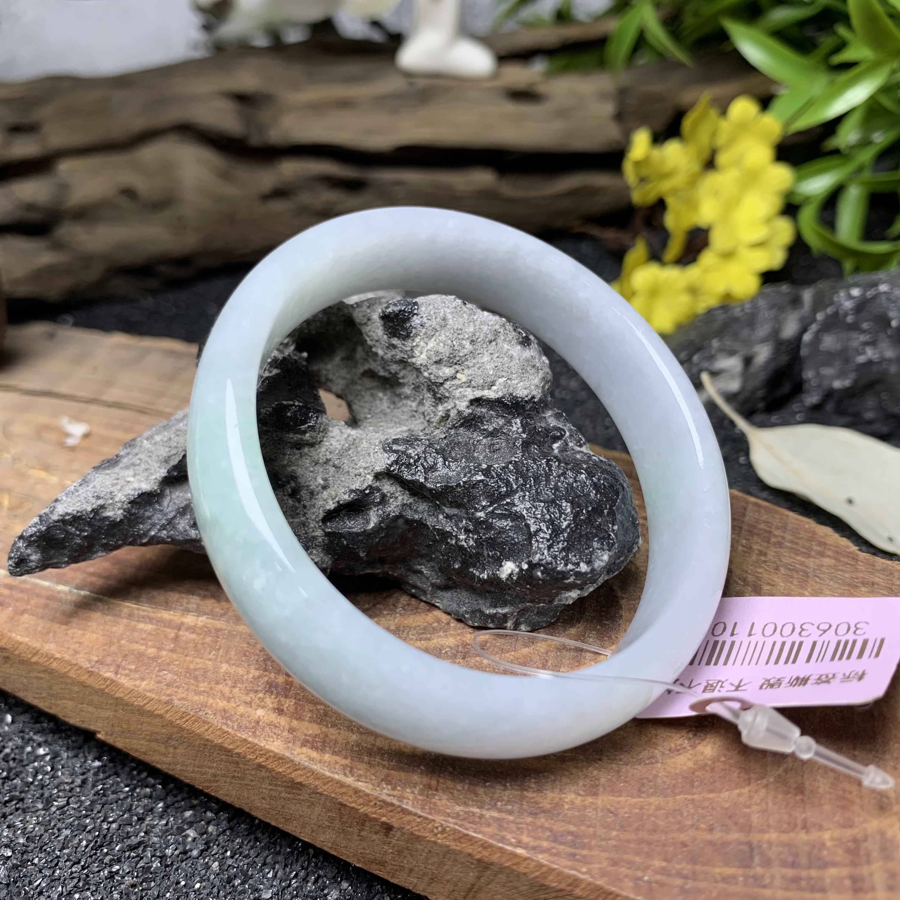 翡乘山翠 天然A缅甸翡翠 51贵妃 平替白底青种水 肉细 1105白色