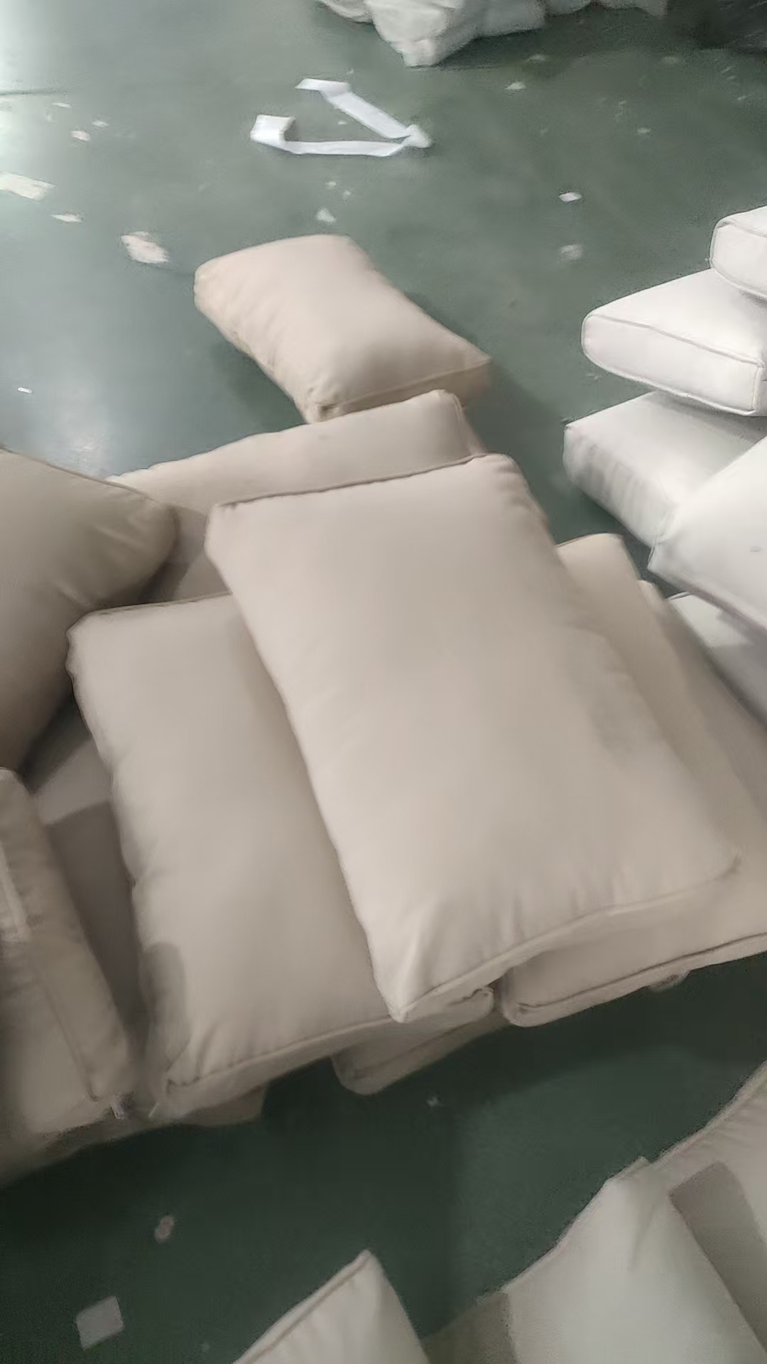 F3鹅黄色色麻面可拆卸腰靠坐垫枕头直径35*65 发1个