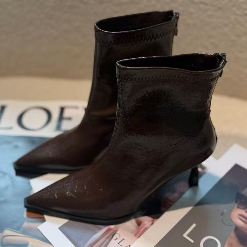 南法遐想'气质尖头女靴