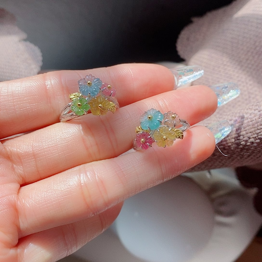 碧玺戒指未镶嵌多样性发其一