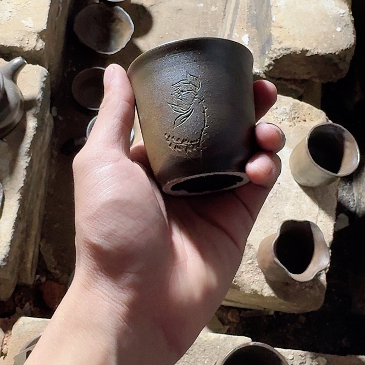 紫砂茶壶坭兴陶柴烧