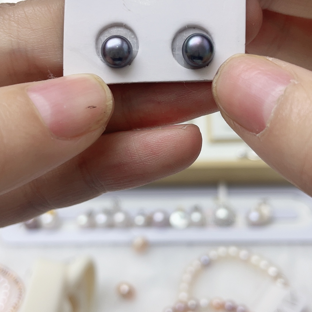 是***…银S925镶嵌耳饰淡水珍珠