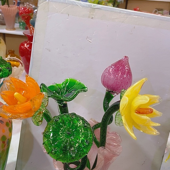 无铅玻璃琉璃花高45口9